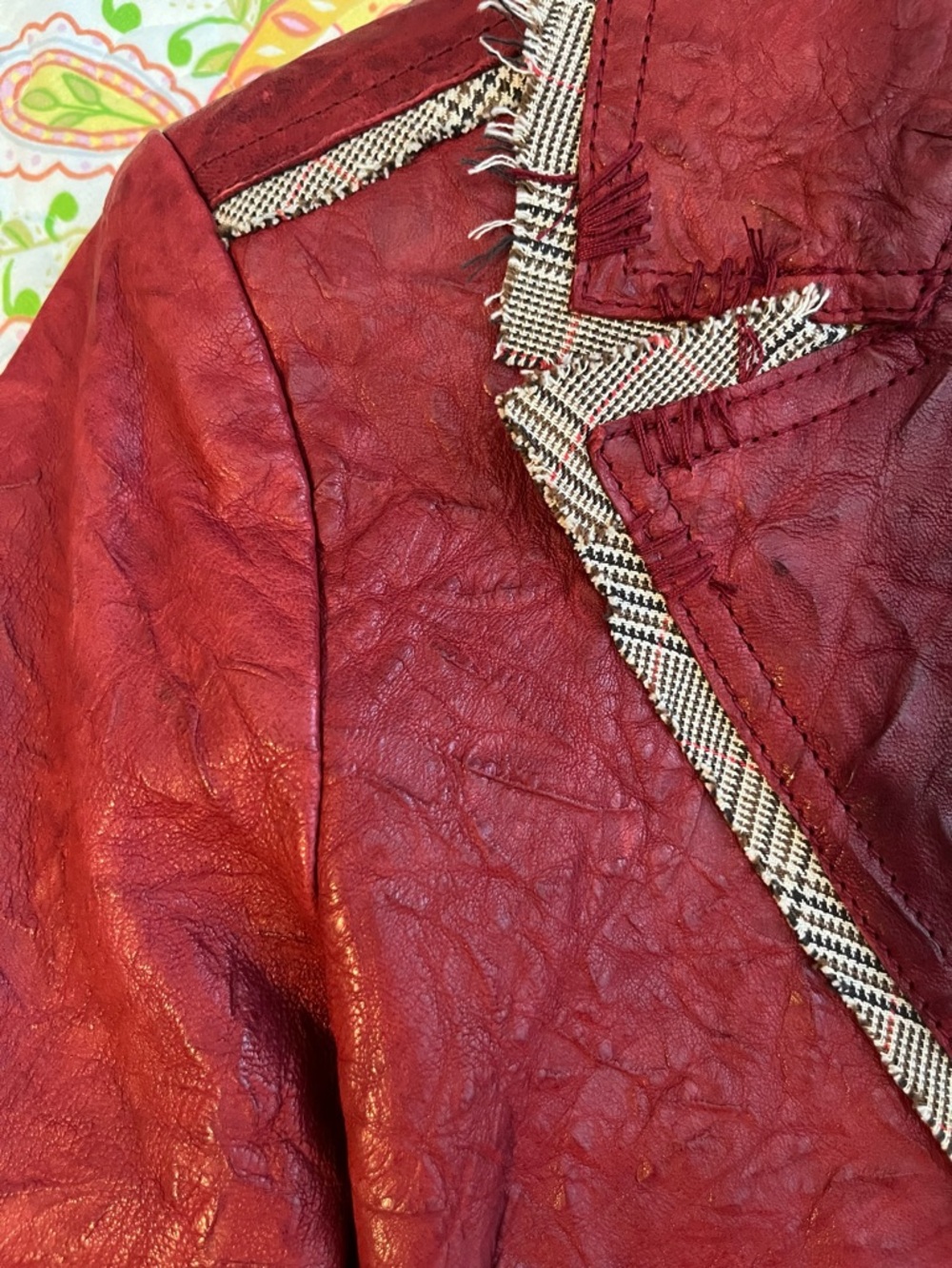 Rare Raw 7 Leather Distressed Blazer - Picture 5 of 15